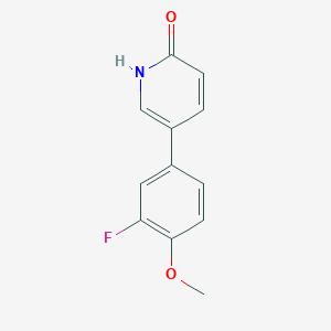 molecular formula C12H10FNO2 B6367053 5-(3-Fluoro-4-methoxyphenyl)-2-hydroxypyridine, 95% CAS No. 1111109-37-5