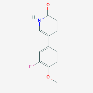 molecular formula C12H10FNO2 B6367053 5-(3-Fluoro-4-methoxyphenyl)-2-hydroxypyridine CAS No. 1111109-37-5