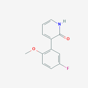 molecular formula C12H10FNO2 B6367060 3-(5-Fluoro-2-methoxyphenyl)-2-hydroxypyridine, 95% CAS No. 426823-52-1