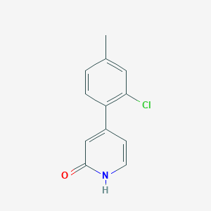 molecular formula C12H10ClNO B6367071 4-(2-Chloro-4-methylphenyl)-2-hydroxypyridine, 95% CAS No. 1261888-87-2