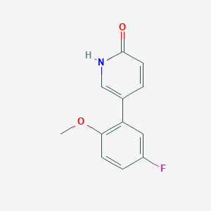 molecular formula C12H10FNO2 B6367082 5-(5-Fluoro-2-methoxyphenyl)-2-hydroxypyridine, 95% CAS No. 1111115-78-6