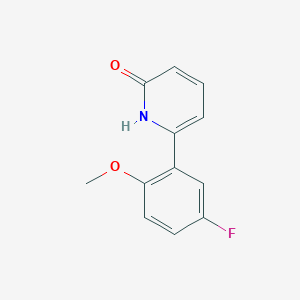 molecular formula C12H10FNO2 B6367089 6-(5-Fluoro-2-methoxyphenyl)-2-hydroxypyridine, 95% CAS No. 1111114-45-4