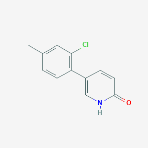 molecular formula C12H10ClNO B6367094 5-(2-Chloro-4-methylphenyl)-2-hydroxypyridine, 95% CAS No. 1111109-31-9