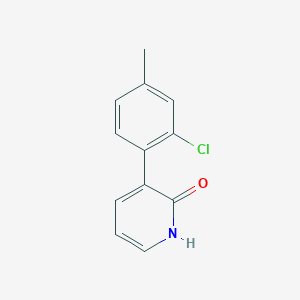 molecular formula C12H10ClNO B6367114 3-(2-Chloro-4-methylphenyl)-2-hydroxypyridine, 95% CAS No. 1261938-21-9