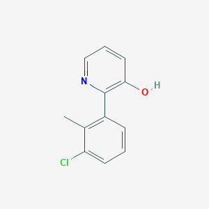 molecular formula C12H10ClNO B6367120 2-(3-Chloro-2-methylphenyl)-3-hydroxypyridine, 95% CAS No. 1261972-08-0