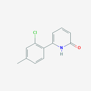 molecular formula C12H10ClNO B6367124 6-(2-Chloro-4-methylphenyl)-2-hydroxypyridine, 95% CAS No. 1111110-76-9