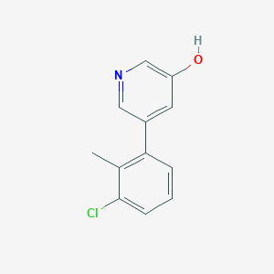 molecular formula C12H10ClNO B6367134 5-(3-Chloro-2-methylphenyl)-3-hydroxypyridine, 95% CAS No. 1261938-24-2