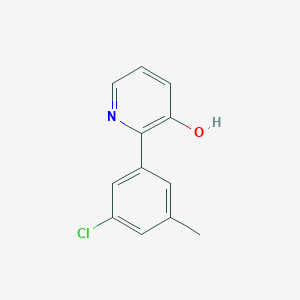 molecular formula C12H10ClNO B6367163 2-(3-Chloro-5-methylphenyl)-3-hydroxypyridine, 95% CAS No. 1261972-13-7