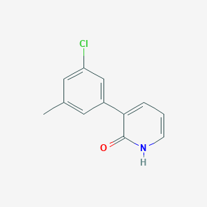 molecular formula C12H10ClNO B6367164 3-(3-Chloro-5-methylphenyl)-2-hydroxypyridine, 95% CAS No. 1261931-86-5