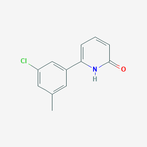 molecular formula C12H10ClNO B6367191 6-(3-Chloro-5-methylphenyl)-2-hydroxypyridine, 95% CAS No. 1261981-70-7