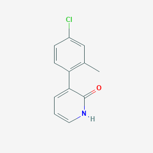 molecular formula C12H10ClNO B6367207 3-(4-Chloro-2-methylphenyl)-2-hydroxypyridine, 95% CAS No. 1261938-47-9