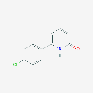 molecular formula C12H10ClNO B6367210 6-(4-Chloro-2-methylphenyl)-2-hydroxypyridine, 95% CAS No. 1111111-30-8