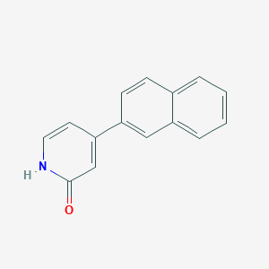 molecular formula C15H11NO B6367255 2-Hydroxy-4-(naphthalen-2-yl)pyridine, 95% CAS No. 924311-94-4