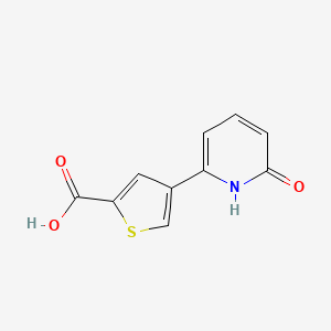 molecular formula C10H7NO3S B6367269 6-(2-Carboxythiophene-4-yl)-2-hydroxypyridine, 95% CAS No. 1261920-21-1