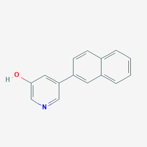molecular formula C15H11NO B6367274 3-Hydroxy-5-(naphthalen-2-yl)pyridine, 95% CAS No. 150145-22-5