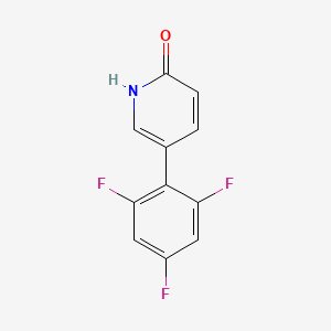 molecular formula C11H6F3NO B6367368 2-Hydroxy-5-(2,4,6-trifluorophenyl)pyridine, 95% CAS No. 1111109-92-2