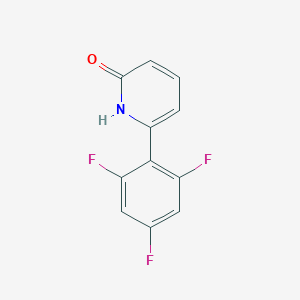 molecular formula C11H6F3NO B6367379 2-Hydroxy-6-(2,4,6-trifluorophenyl)pyridine, 95% CAS No. 1111111-16-0