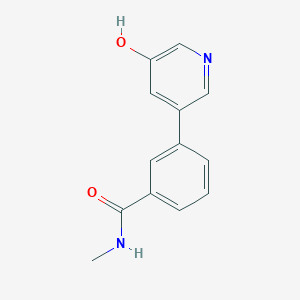 molecular formula C13H12N2O2 B6367421 3-Hydroxy-5-[3-(N-methylaminocarbonyl)phenyl]pyridine, 95% CAS No. 914305-95-6