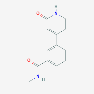 molecular formula C13H12N2O2 B6367436 2-Hydroxy-4-[3-(N-methylaminocarbonyl)phenyl]pyridine, 95% CAS No. 1261999-89-6