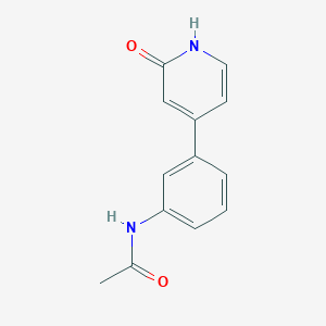molecular formula C13H12N2O2 B6367451 4-(3-Acetylaminophenyl)-2-hydroxypyridine, 95% CAS No. 1261915-16-5