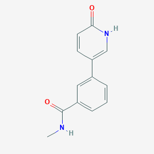 molecular formula C13H12N2O2 B6367483 2-Hydroxy-5-[3-(N-methylaminocarbonyl)phenyl]pyridine, 95% CAS No. 1261889-04-6