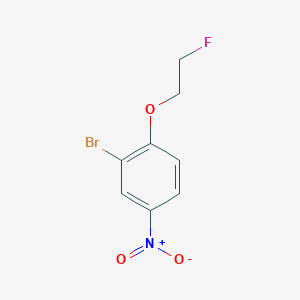 molecular formula C8H7BrFNO3 B063675 2-溴-1-(2-氟-乙氧基)-4-硝基-苯 CAS No. 191602-70-7
