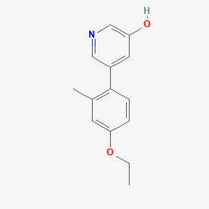 molecular formula C14H15NO2 B6367503 5-(4-Ethoxy-2-methylphenyl)-3-hydroxypyridine, 95% CAS No. 1261938-69-5