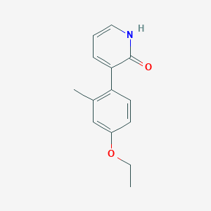 molecular formula C14H15NO2 B6367520 3-(4-Ethoxy-2-methylphenyl)-2-hydroxypyridine, 95% CAS No. 1261915-23-4