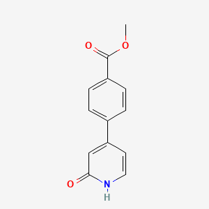 molecular formula C13H11NO3 B6367524 2-Hydroxy-4-(4-methoxycarbonylphenyl)pyridine, 95% CAS No. 1261895-60-6