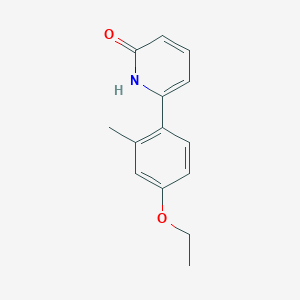 molecular formula C14H15NO2 B6367531 6-(4-Ethoxy-2-methylphenyl)-2-hydroxypyridine, 95% CAS No. 1111111-62-6