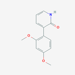 molecular formula C13H13NO3 B6367560 3-(2,4-Dimethoxyphenyl)-2-hydroxypyridine, 95% CAS No. 1261915-36-9