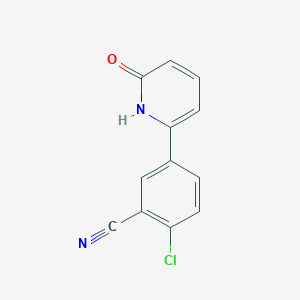 molecular formula C12H7ClN2O B6367562 6-(4-Chloro-3-cyanophenyl)-2-hydroxypyridine, 95% CAS No. 1261993-28-5