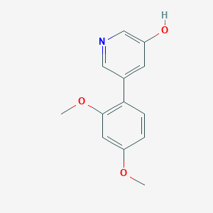 molecular formula C13H13NO3 B6367578 5-(2,4-Dimethoxyphenyl)-3-hydroxypyridine, 95% CAS No. 1258626-20-8