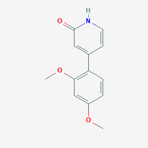 molecular formula C13H13NO3 B6367581 4-(2,4-Dimethoxyphenyl)-2-hydroxypyridine, 95% CAS No. 1261938-80-0