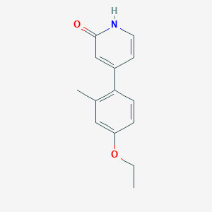 molecular formula C14H15NO2 B6367588 4-(4-Ethoxy-2-methylphenyl)-2-hydroxypyridine, 95% CAS No. 1261938-73-1