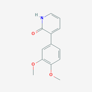 molecular formula C13H13NO3 B6367604 3-(3,4-Dimethoxyphenyl)-2-hydroxypyridine, 95% CAS No. 1261938-85-5