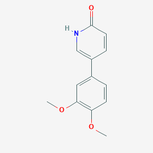 molecular formula C13H13NO3 B6367616 5-(3,4-Dimethoxyphenyl)-2-hydroxypyridine, 95% CAS No. 1111106-11-6