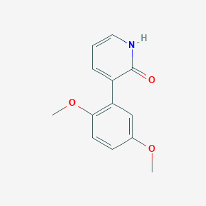 molecular formula C13H13NO3 B6367627 3-(2,5-Dimethoxyphenyl)-2-hydroxypyridine, 95% CAS No. 426823-81-6
