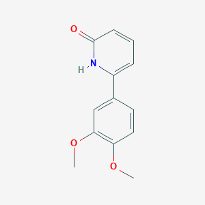 molecular formula C13H13NO3 B6367630 6-(3,4-Dimethoxyphenyl)-2-hydroxypyridine, 95% CAS No. 34672-75-8
