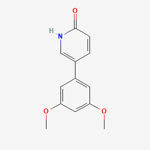 molecular formula C13H13NO3 B6367644 5-(3,5-Dimethoxyphenyl)-2-hydroxypyridine, 95% CAS No. 1111110-01-0