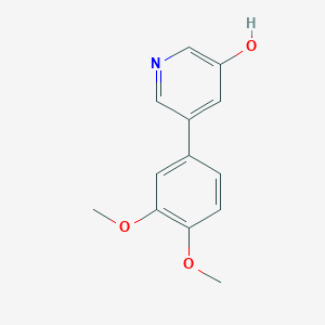 molecular formula C13H13NO3 B6367647 5-(3,4-Dimethoxyphenyl)-3-hydroxypyridine, 95% CAS No. 1258611-65-2