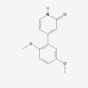 molecular formula C13H13NO3 B6367650 4-(2,5-Dimethoxyphenyl)-2-hydroxypyridine, 95% CAS No. 1261957-82-7