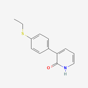 molecular formula C13H13NOS B6367671 3-(4-Ethylthiophenyl)-2-hydroxypyridine, 95% CAS No. 1261973-93-6