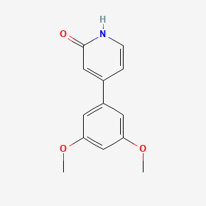 molecular formula C13H13NO3 B6367682 4-(3,5-Dimethoxyphenyl)-2-hydroxypyridine, 95% CAS No. 1261938-94-6