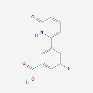 molecular formula C12H8FNO3 B6367692 6-(3-Carboxy-5-fluorophenyl)-2-hydroxypyridine, 95% CAS No. 1261915-74-5