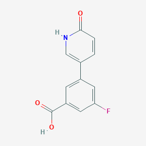 molecular formula C12H8FNO3 B6367695 5-(3-Carboxy-5-fluorophenyl)-2-hydroxypyridine, 95% CAS No. 1261915-68-7