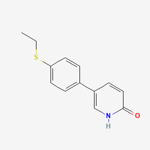 molecular formula C13H13NOS B6367708 5-(4-Ethylthiophenyl)-2-hydroxypyridine, 95% CAS No. 1261939-00-7