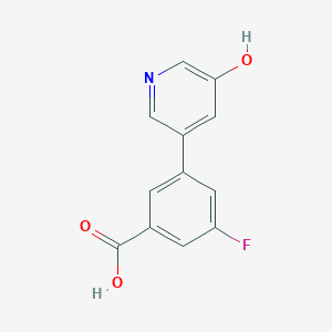 molecular formula C12H8FNO3 B6367720 3-Fluoro-5-(5-hydroxypyridin-3-yl)benzoic acid CAS No. 1261945-27-0