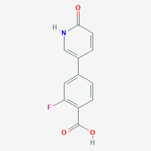 5-(4-Carboxy-3-fluorophenyl)-2-hydroxypyridine, 95%