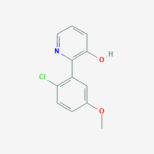 2-(2-Chloro-5-methoxyphenyl)-3-hydroxypyridine, 95%